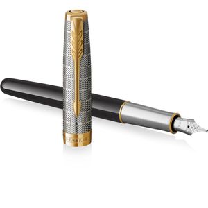 Produktbild für Füller Parker Sonnet Premium Metal &amp; Black G.C.