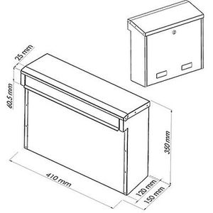 Produktbild für Briefkasten SafePost ScanPro 925 RAL 7016 anthrazit, aus Stahl