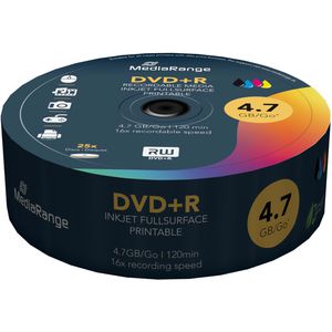 Produktbild für DVD-Rohlinge MediaRange MR408, bedruckbar, DVD+R