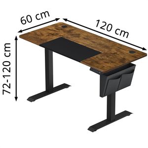 Produktbild für Schreibtisch Vasagle LSD015X01, braun / schwarz