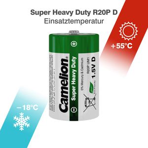 Produktbild für Batterien Camelion Super Heavy Duty, Zink-Kohle