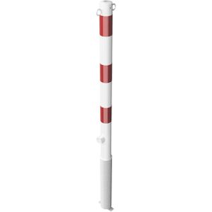 Produktbild für Absperrpfosten Schake 460FB/2, 2 Ösen, rot/weiß, aus Metall