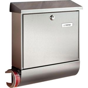 Briefkasten Burg-Wächter Amrum-Set, silber, aus Edelstahl