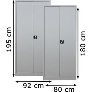 Produktbild für Aktenschrank G-Office FLC.19/18, aus Metall, Set 2-teilig