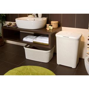 Produktbild für Wäschekorb Curver Style, creme, mit Deckel