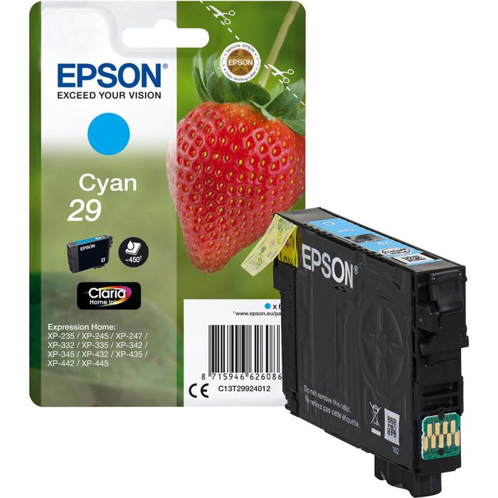 Epson 29 cyan Erdbeere Böttcher – C13T298240 Original AG Druckerpatrone