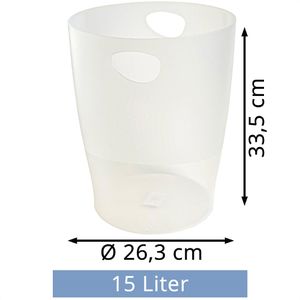 Produktbild für Papierkorb Exacompta 45357D, ECOBIN, frosted