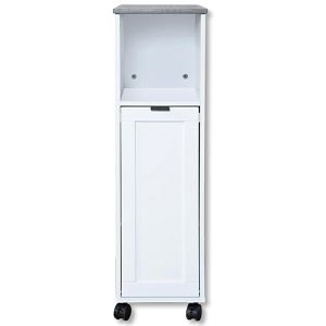 Produktbild für Nischenregal Kesper 24850, weiß, mit Rollen