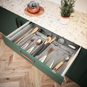 Produktbild für Besteckkasten Sossai Divio, anthrazit, aus Kunststoff