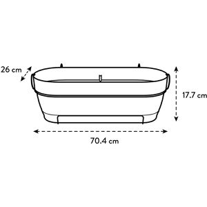 Produktbild für Blumenkasten elho Vibia Campana Allin1 70, anthrazit