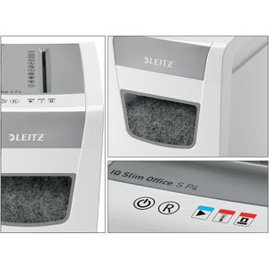 Produktbild für Aktenvernichter Leitz 8098 IQ Slim Office S P4, weiß