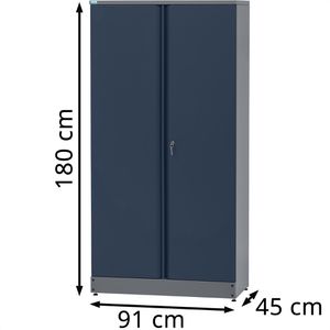 Produktbild für Werkzeugschrank Küpper 70293, aus Metall, grau / blau