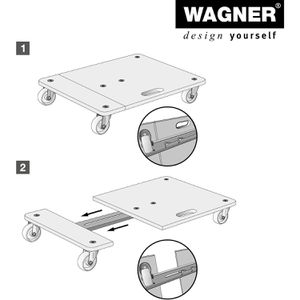 Produktbild für Möbelroller Wagner-System MM1332, Kunststoffrollen