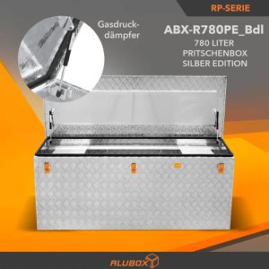 Produktbild für Fahrzeugbox ALUBOX-Alukiste ABX-R780PE, Aluminium Riffelblech