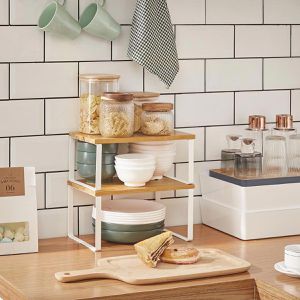 Produktbild für Küchenregal Songmics KCS02NW, braun, 2er Set
