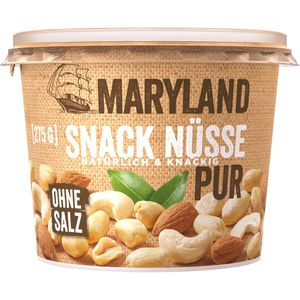 Nussmischung Maryland Snack Nüsse Pur, im Becher