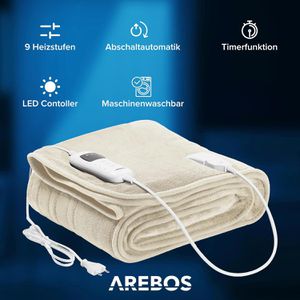 Produktbild für Heizdecke Arebos 105385, beige