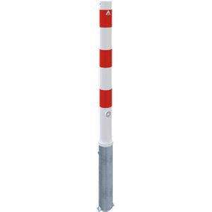 Produktbild für Absperrpfosten Schake 476FB, rot/weiß, aus Metall