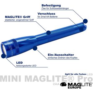 Produktbild für Taschenlampe Maglite Mini Pro 2-Cell LED, Batterie