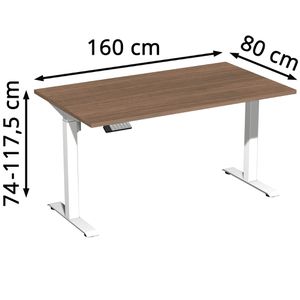 Produktbild für Schreibtisch Geramöbel Elevate Home, nussbaum / weiß