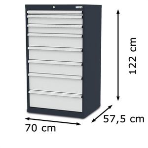 Produktbild für Schubladenschrank Simplaflex CL7H121232, Metall