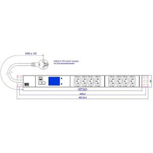 Produktbild für Steckdosenleiste Bachmann 329.3010 PDU, 2m Kabel