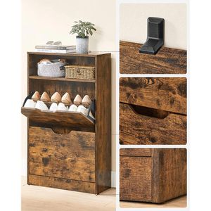 Produktbild für Schuhschrank Vasagle LBC040X01, vintage braun