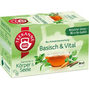 Tee Teekanne Basisch & Vital, Kräutermischung, BIO
