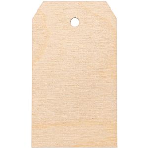 Hängeetiketten Rayher Holzanhänger, 4,8 x 8,2 cm