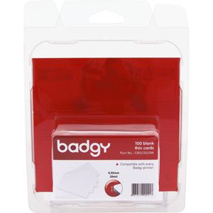 Produktbild für Plastikkarten Evolis Badgy, PVC, blanko, weiß glänzend