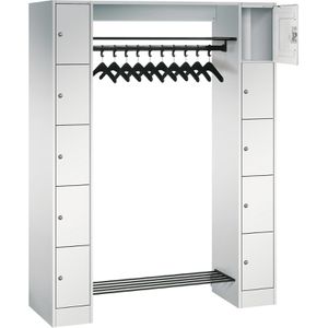 Schließfachschrank CP-Möbel Serie 8070, lichtgrau