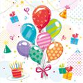 Servietten Papstar 88611 Fete 33 x 33 cm, 1/4-Falz, 3-lagig, 20 Stück