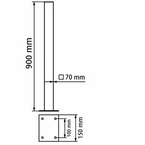 Produktbild für Absperrpfosten Schake 4070P, silber, aus Edelstahl