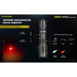 Produktbild für Taschenlampe Nitecore P20iX Precise LED, aufladbar