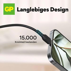 Produktbild für Ladekabel GP Batteries GPCBCCBVBKUSB971, 1,5m
