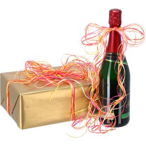 Produktbild für Geschenkband Präsent Raffia Multicolour, orange