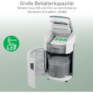 Produktbild für Aktenvernichter Leitz 8039 IQ OptiMax Autofeed Home Office 200
