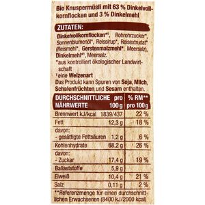 Produktbild für Müsli Edeka Knusper Dinkel, BIO
