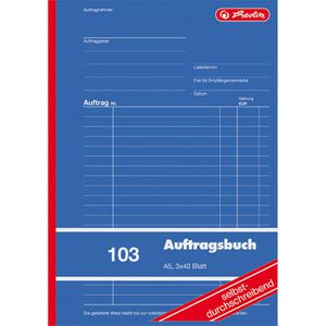 Produktbild für Auftragsbuch Herlitz 103, A5