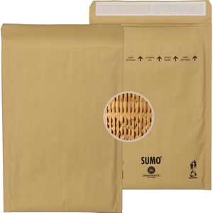 Sumo Polsterversandtaschen Typ G, für Format A4, 225 x 340mm Innenmaß, braun, haftklebend, 100 Stück