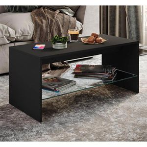 Produktbild für Couchtisch VCM Wisal 917675, aus Holz, schwarz