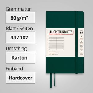 Produktbild für Notizbuch Leuchtturm1917 Pocket, 370299, Karton Hardcover