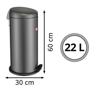Produktbild für Mülleimer Wesco Capboy Maxi, graphit matt
