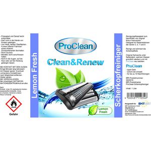 ProClean Scherkopfreiniger Clean&Renew, für Braun Serie 3 bis 9, 1 Liter –  Böttcher AG