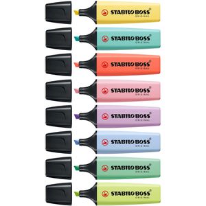 Textmarker Stabilo Boss Original Pastel, 8 Stück