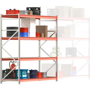 Produktbild für Weitspannregal Regalwerk EMMA, 4 Metallböden