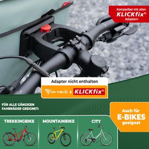 Produktbild für Fahrrad-Lenkertasche Mivelo Bob, minzgrün, 7 Liter