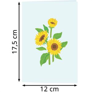 Produktbild für Grußkarten papercrush 3D Sonnenblumen