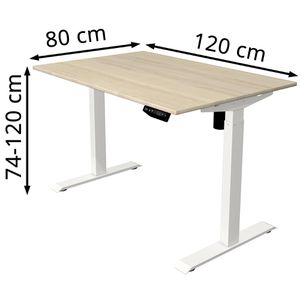 Produktbild für Schreibtisch Kerkmann Move 1, ahorn / weiß