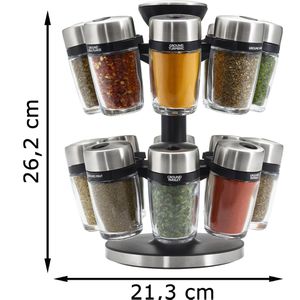 Produktbild für Gewürzkarussell Cole&amp;Mason H121808, drehbar, mit 2 Ebenen